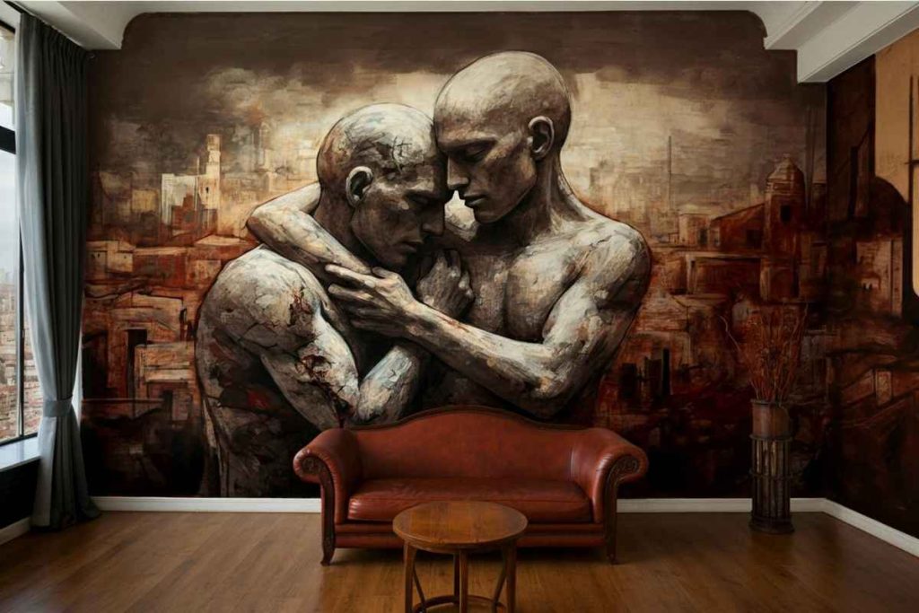 Il murale provocatorio di Laika a Roma: Hitler e Netanyahu si incontrano