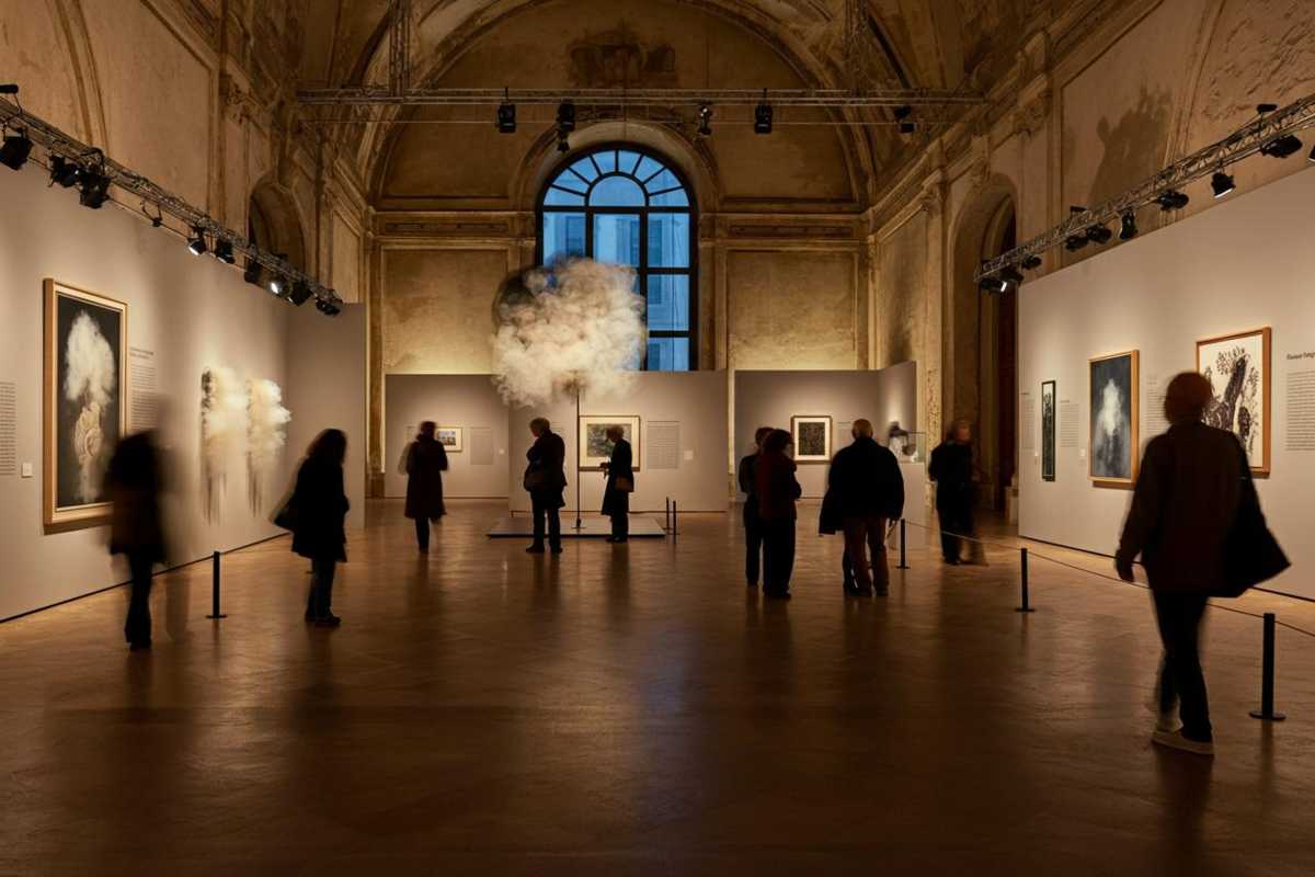 La magia di Claudio Parmiggiani in mostra alla Estorick di Londra