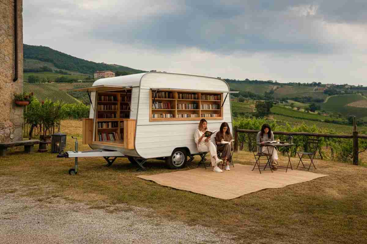 Il viaggio incantato del caravan dei libri di Il Viandante