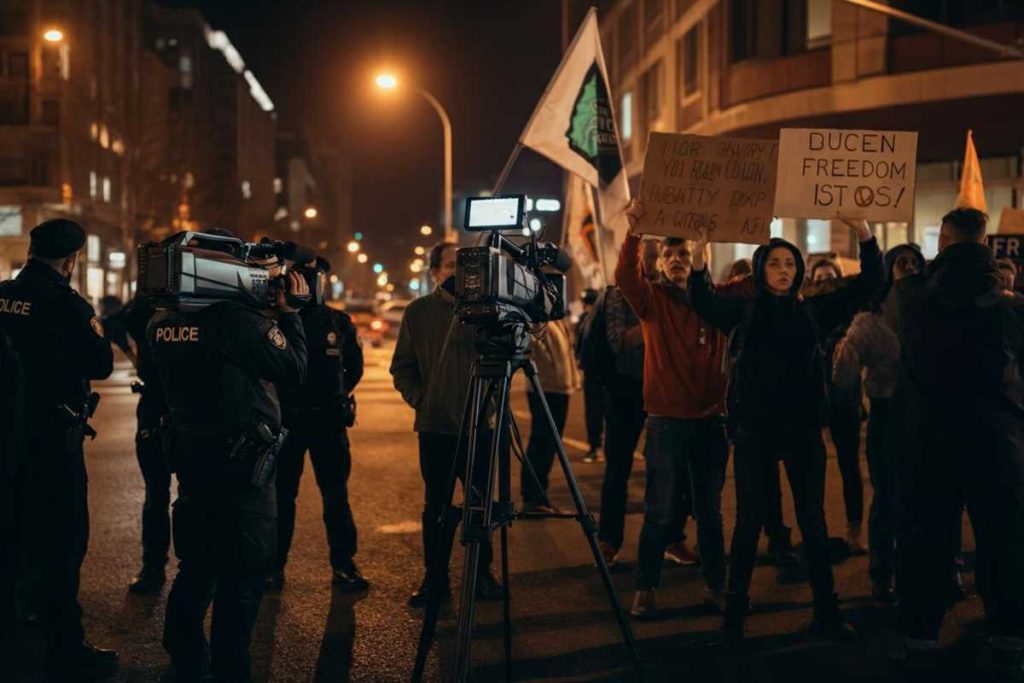 Tensione a Los Angeles: la polizia allontana la troupe della CNN dalle proteste