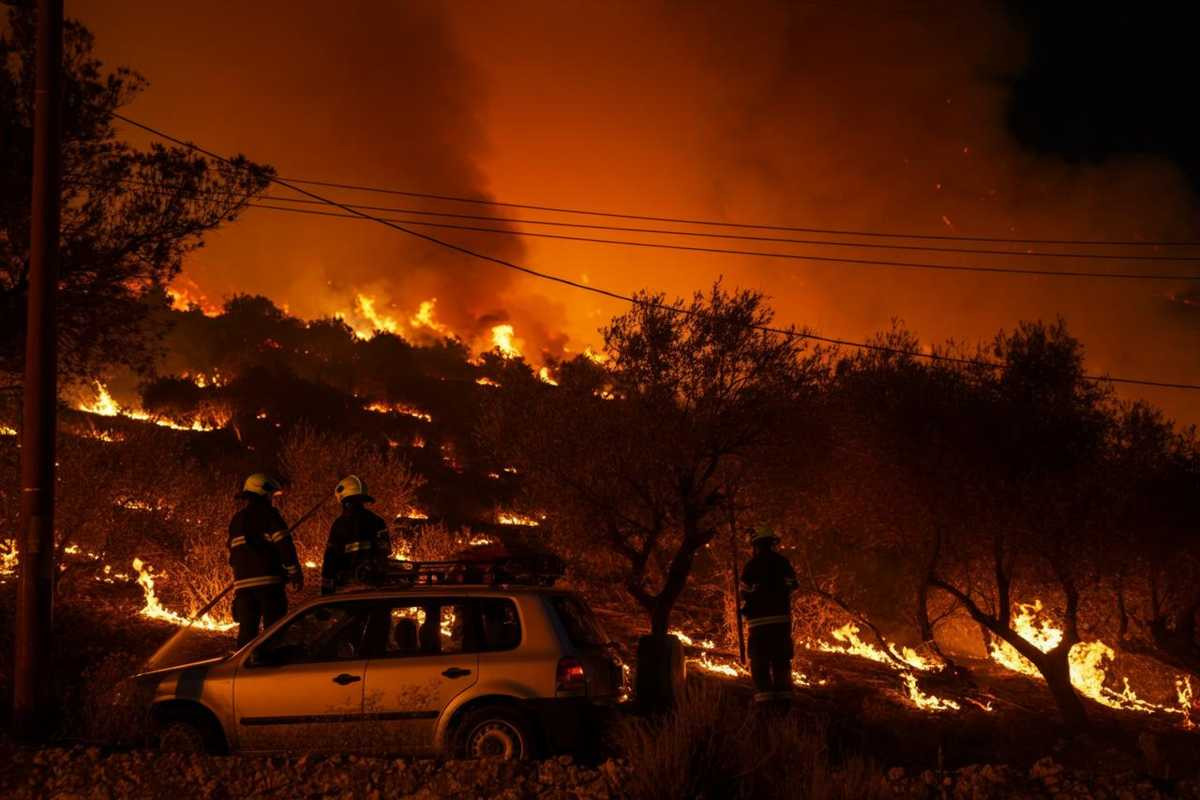 Incendi devastanti in Grecia: sei vigili del fuoco feriti nella battaglia contro le fiamme