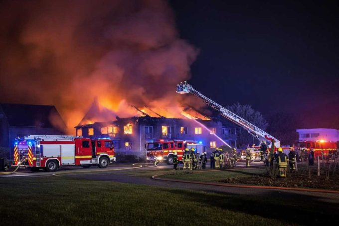 Incendio devastante in un palazzo del Cuneese: oltre 30 vigili del fuoco in azione per domare le fiamme