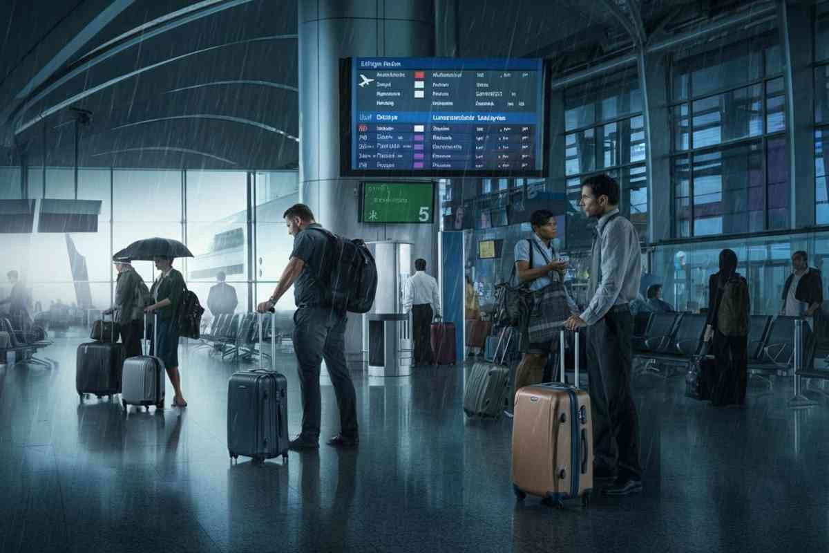 Maltempo a Fiumicino: voli dirottati e aeroporto bloccato, ecco cosa sapere