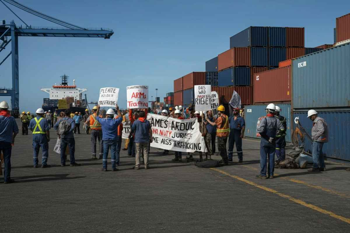Portuali di Genova bloccano il traffico di armi destinate a Israele