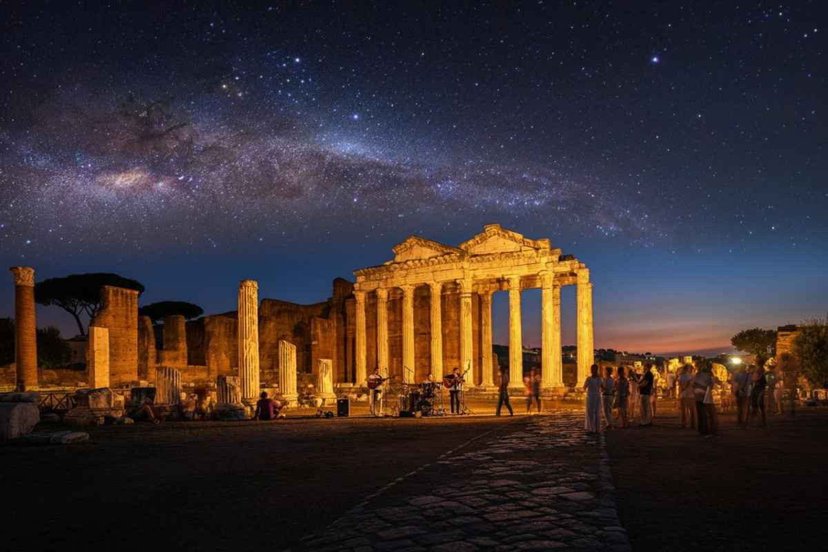 Scopri i segreti dei parchi archeologici sotto un cielo stellato