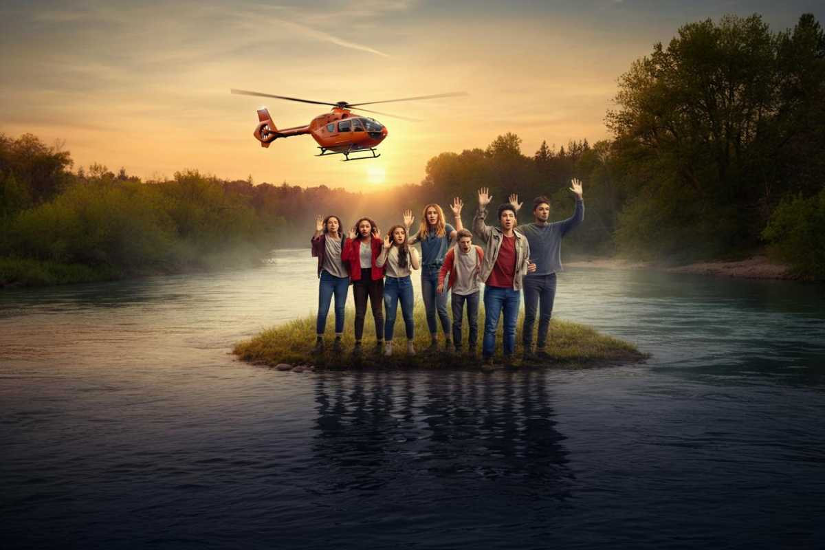 Sette amici in pericolo: il salvataggio sorprendente su un isolotto del Piave