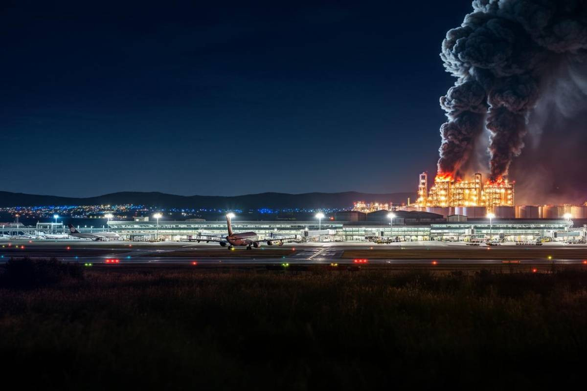 Droni ucraini colpiscono Sochi: incendio devastante in un deposito di petrolio