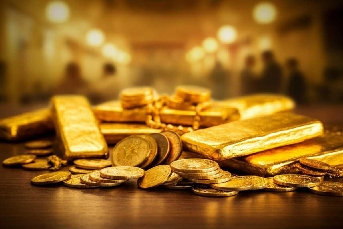Oro in calo: cosa significa il prezzo di 3.411,55 dollari?