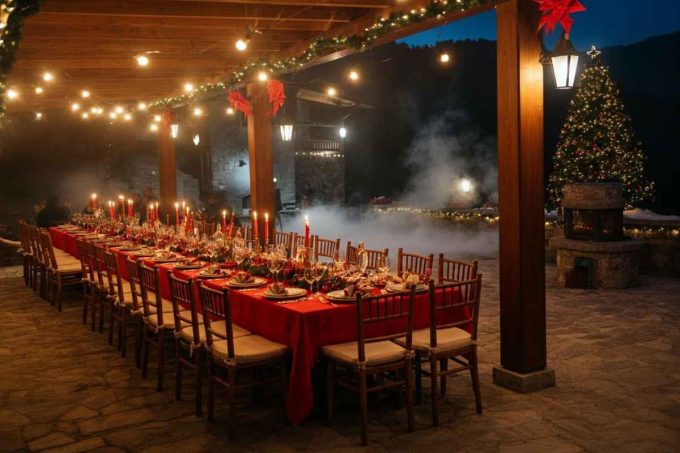 Un borgo abruzzese celebra il 'Natale' d'estate nonostante il freddo invernale