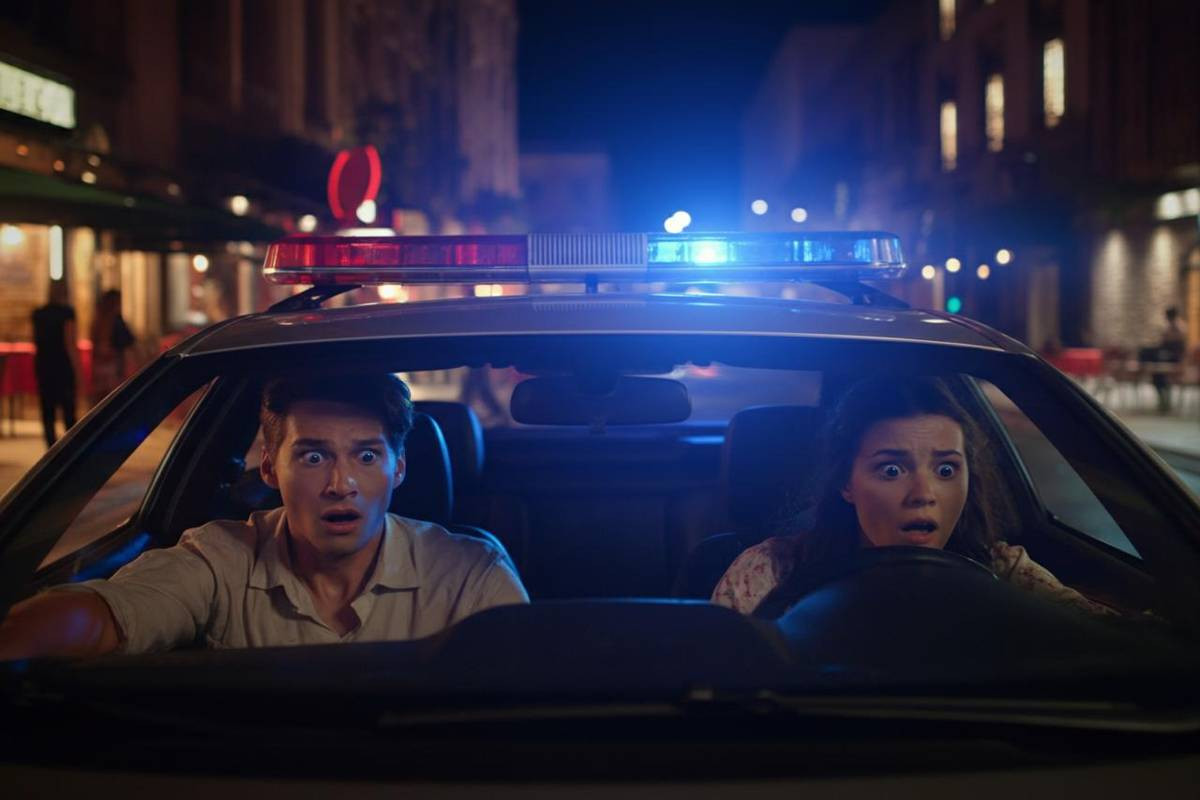 Un'uscita romantica che si trasforma in un arresto: la sorprendente scoperta al posto di blocco