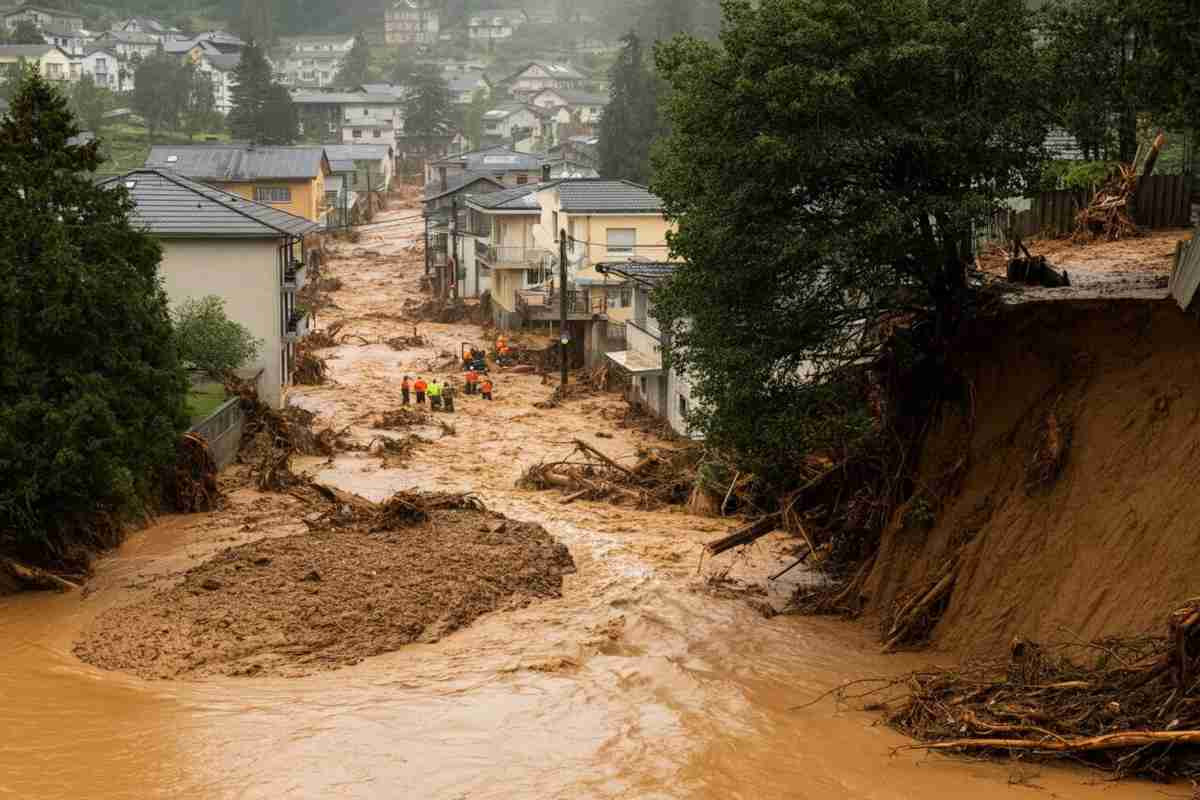 Fango e frane in provincia di Como: 50 sfollati e un ferito a Blevio