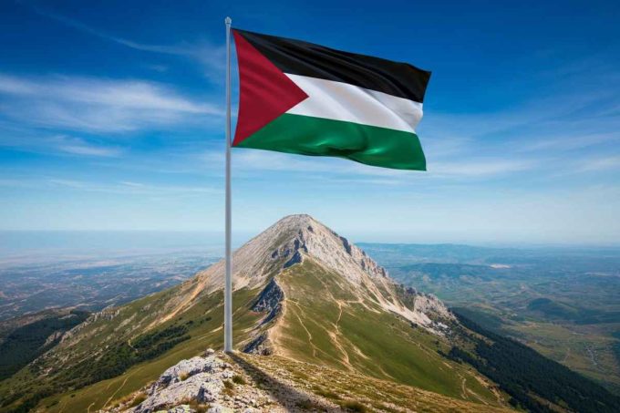 L'alpinista Hervé Barmasse svela la bandiera palestinese sulla croce del Cervino: guarda il video emozionante
