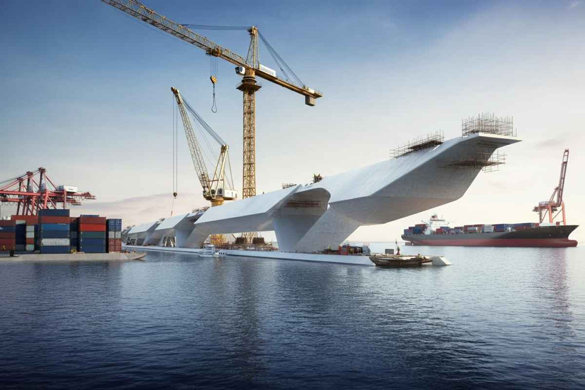 Entro metà ottobre arriva il primo mega-cassone della diga di Genova