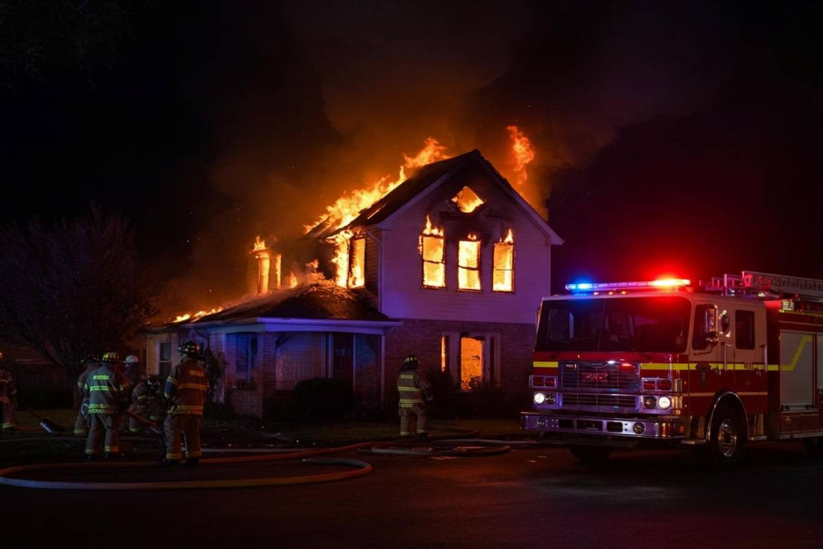 Fiamme e follia: 37enne arrestato dopo aver incendiato la casa al culmine di una lite con la moglie nel Casertano