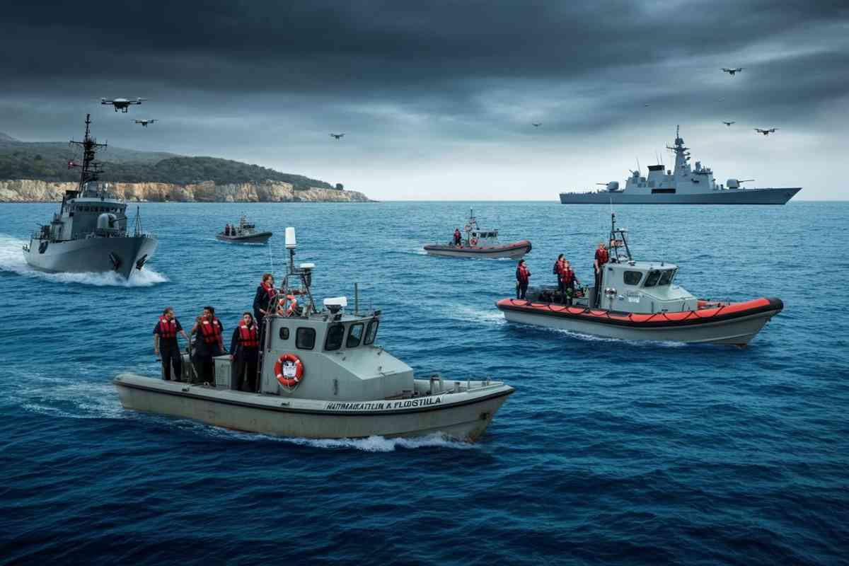 Flotilla in allerta: droni attivi nella zona ad alto rischio