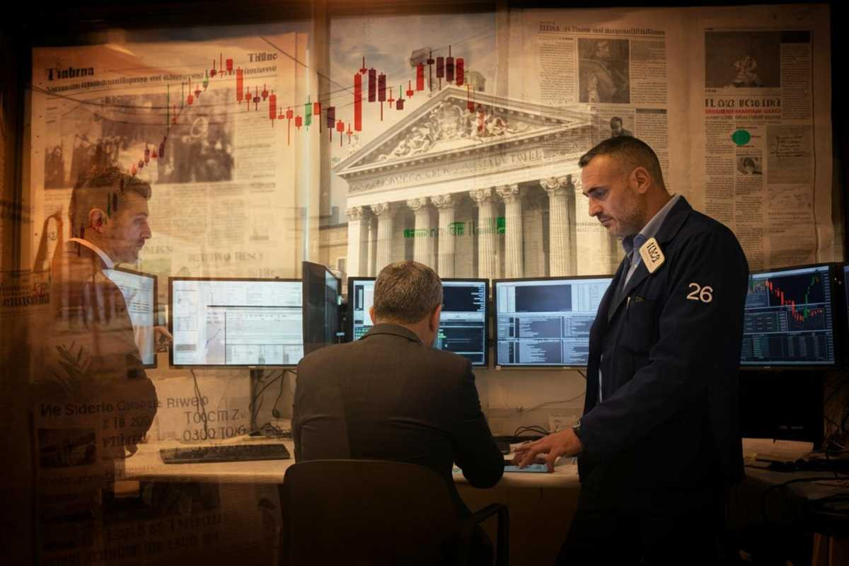 Milano in rosso: il mercato azionario segna un forte calo dell'1,03%