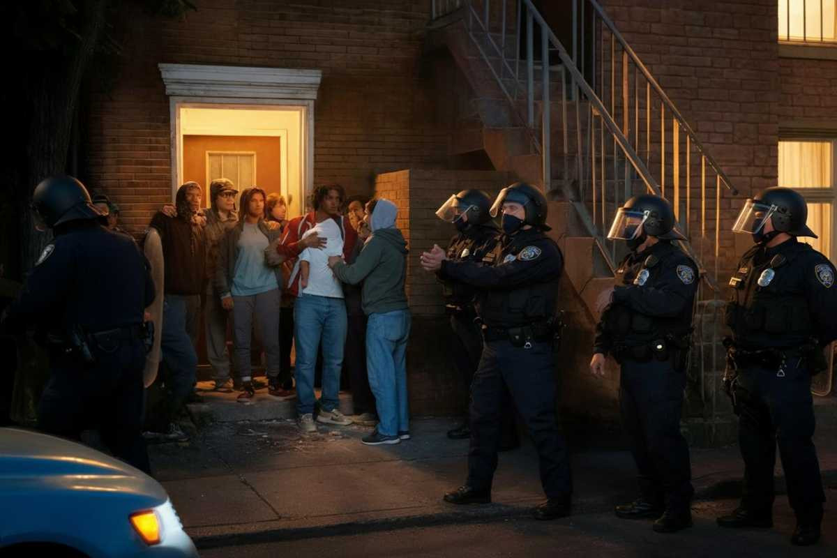 Sfratto spettacolare a Bologna: la polizia irrompe per sgomberare una famiglia con un minore