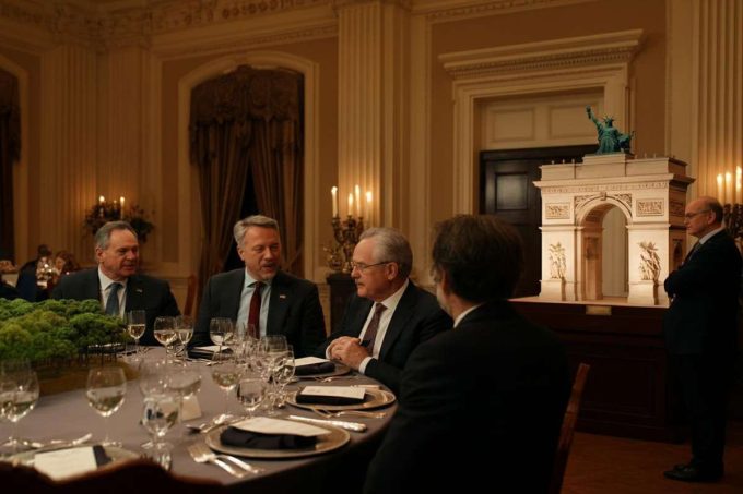 Trump svela un ambizioso progetto per un arco trionfo durante la cena alla Casa Bianca
