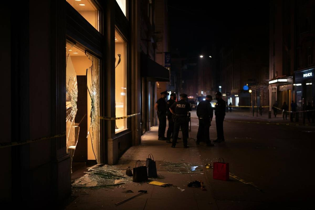 Colpo audace a Roma: assalto notturno alla vetrina di Louis Vuitton, caccia ai ladri in fuga