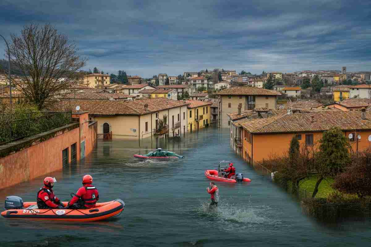 Emergenza nel Goriziano: il fiume Torre straripa e costringe i residenti sui tetti