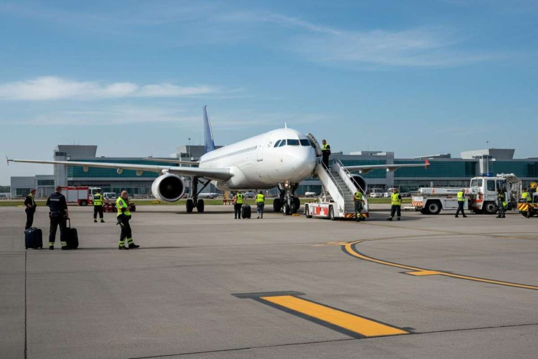 Caccia in volo per un allarme bomba: l'atterraggio d'emergenza rivela un brutto scherzo