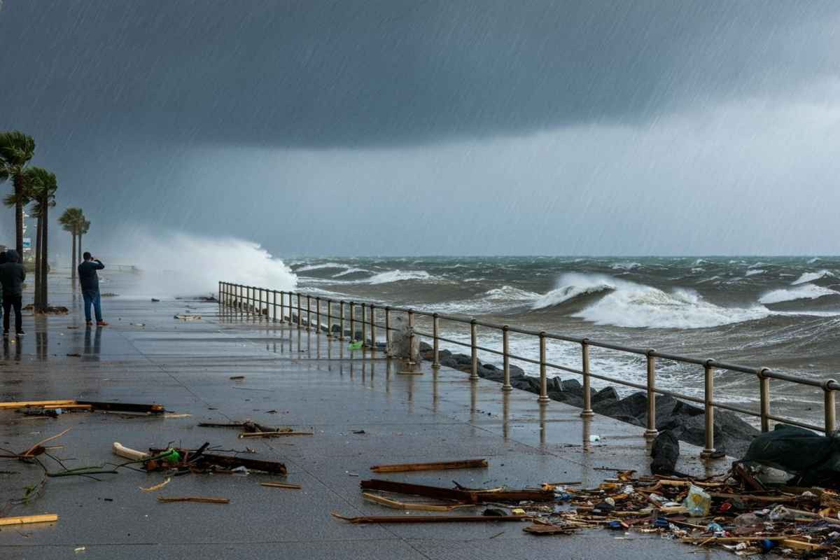 Il sindaco De Luca affronta un'onda gigante in diretta Facebook: il video shock del maltempo