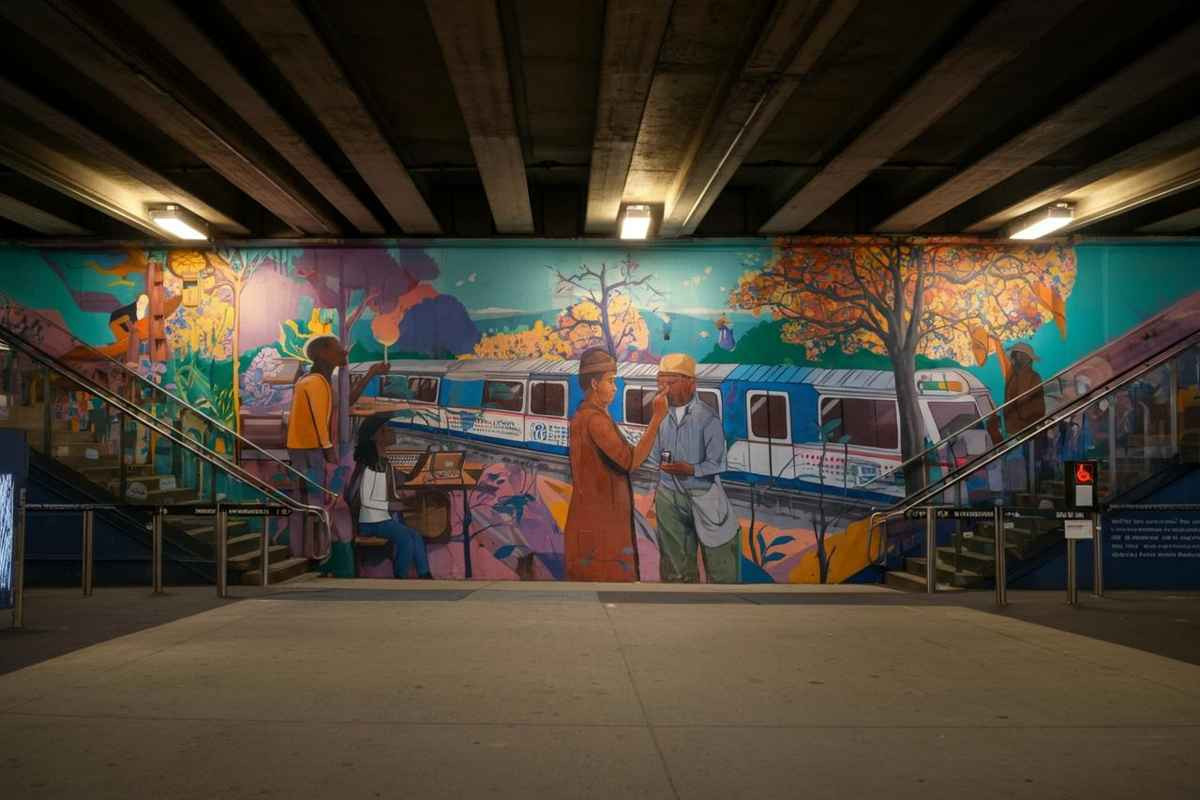 Saipem trasforma il sottopasso di Rogoredo in un'opera d'arte collettiva a Milano